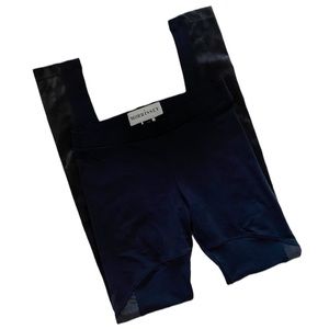 Morrissey black suede panel leggings